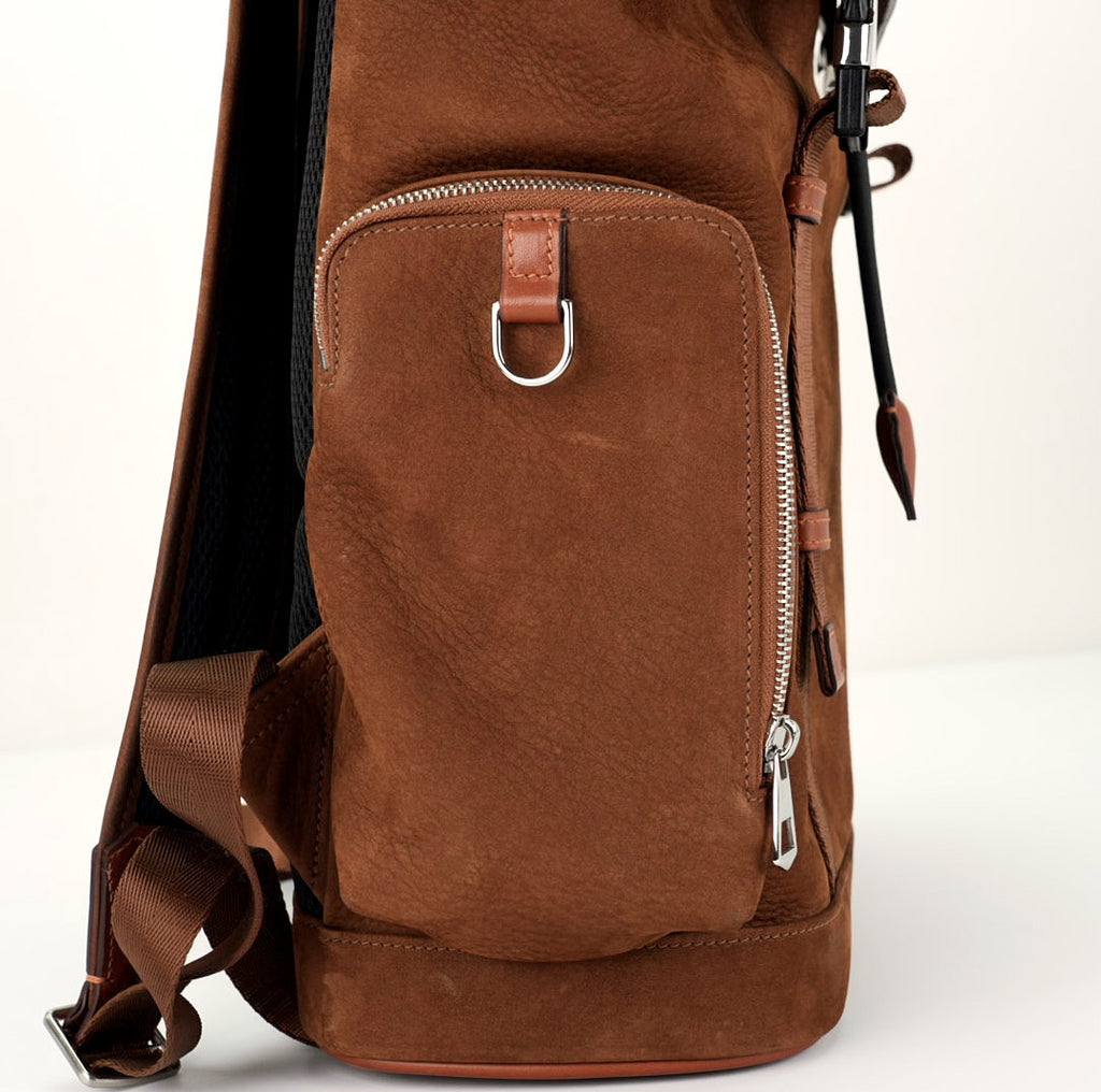 Caramel Sand Full Grain Leather Backpack
