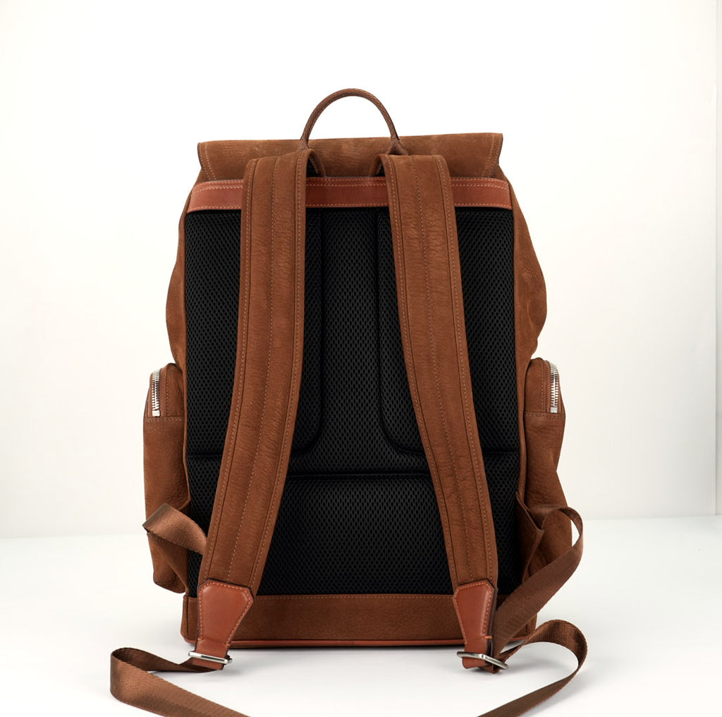 Caramel Sand Full Grain Leather Backpack