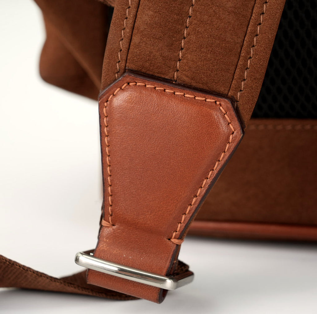 Caramel Sand Full Grain Leather Backpack