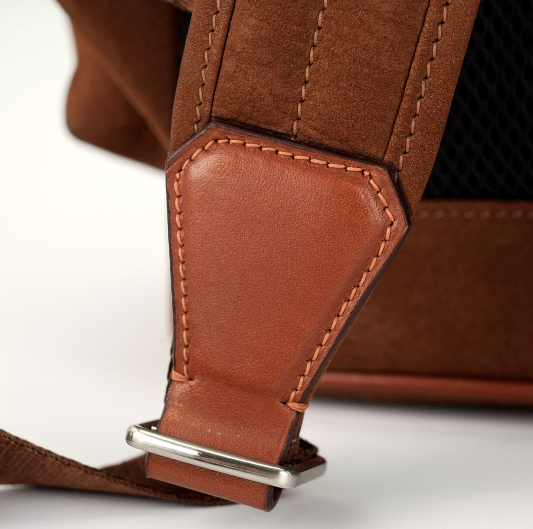 Caramel Sand Full Grain Leather Backpack