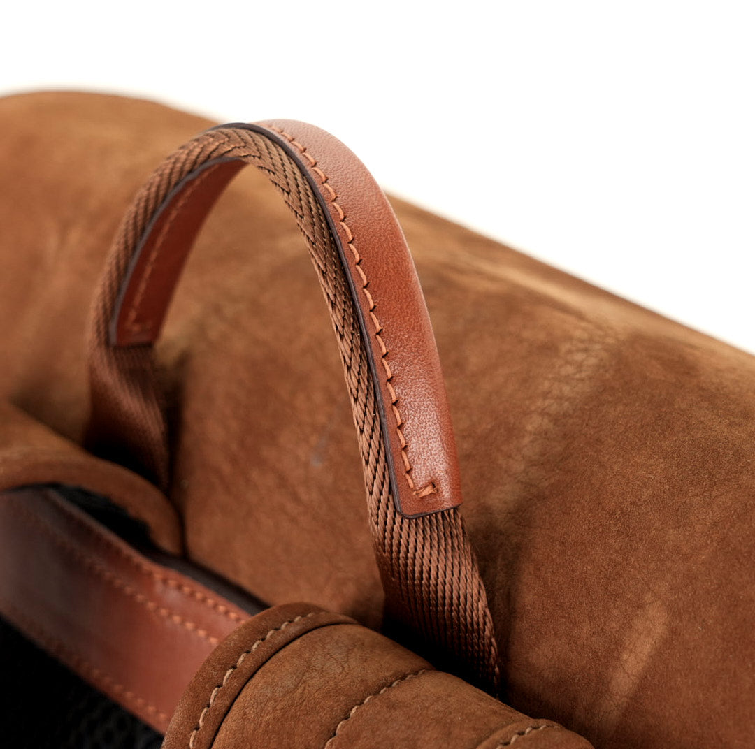 Caramel Sand Full Grain Leather Backpack