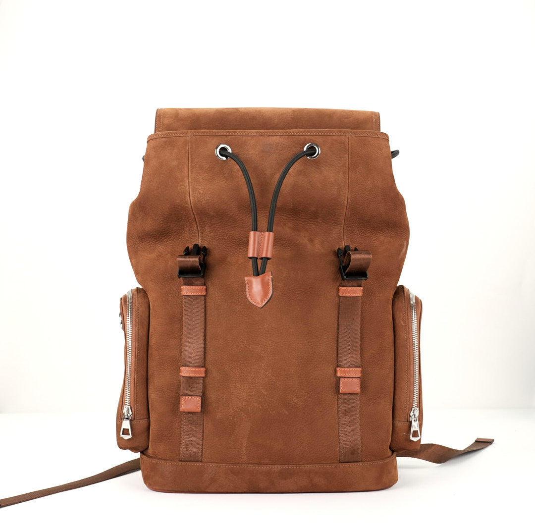 Caramel Sand Full Grain Leather Backpack