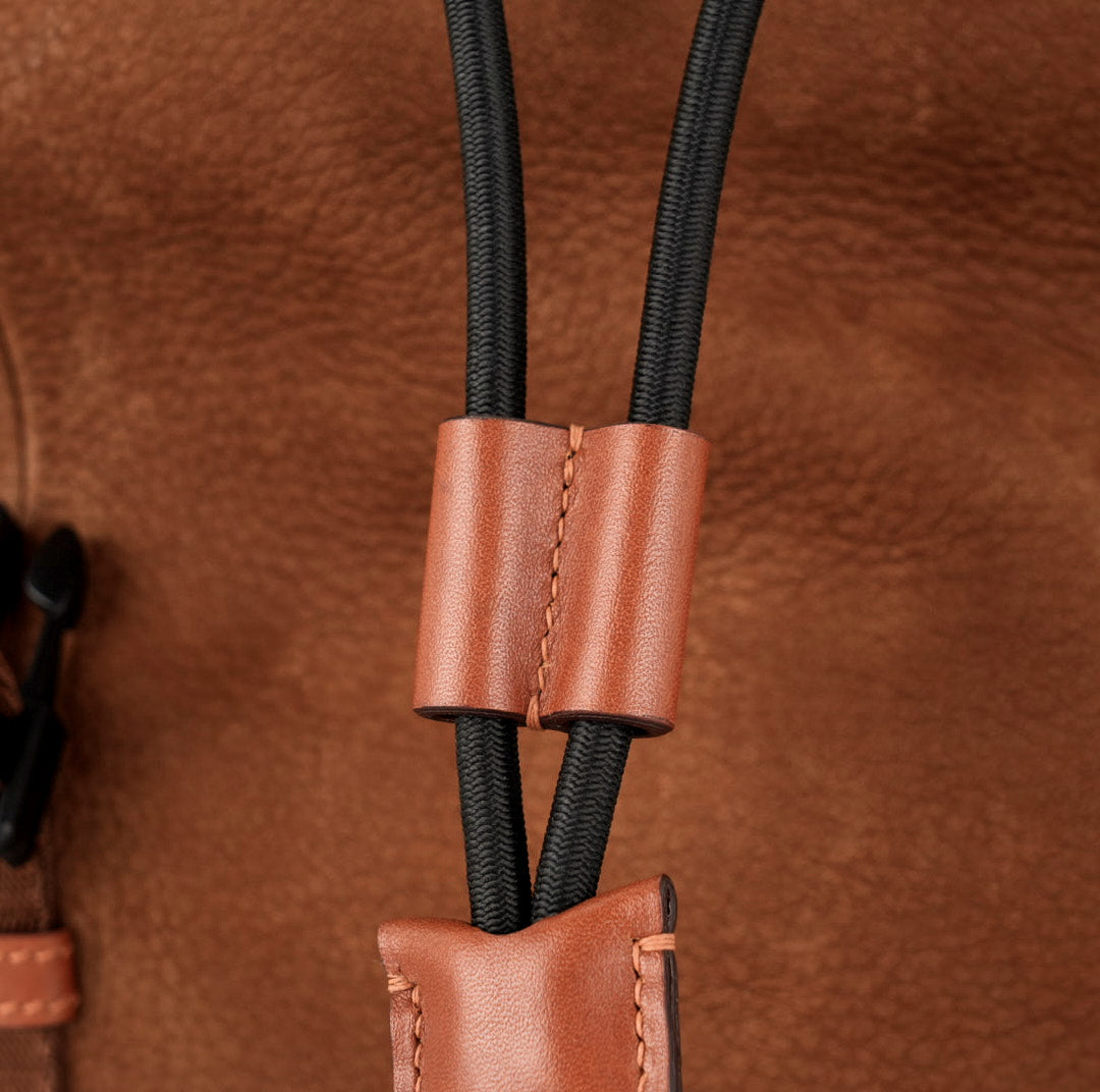 Caramel Sand Full Grain Leather Backpack