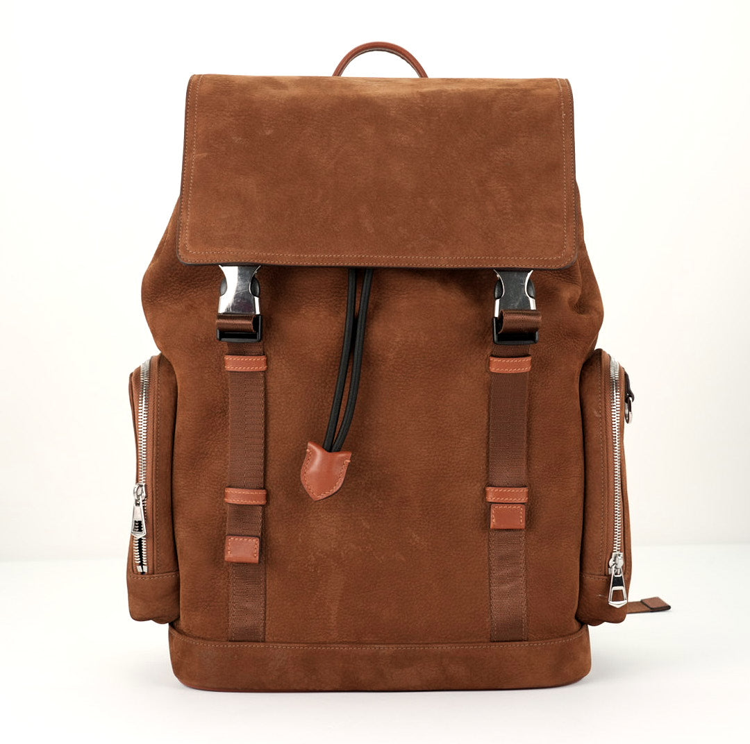 Caramel Sand Full Grain Leather Backpack
