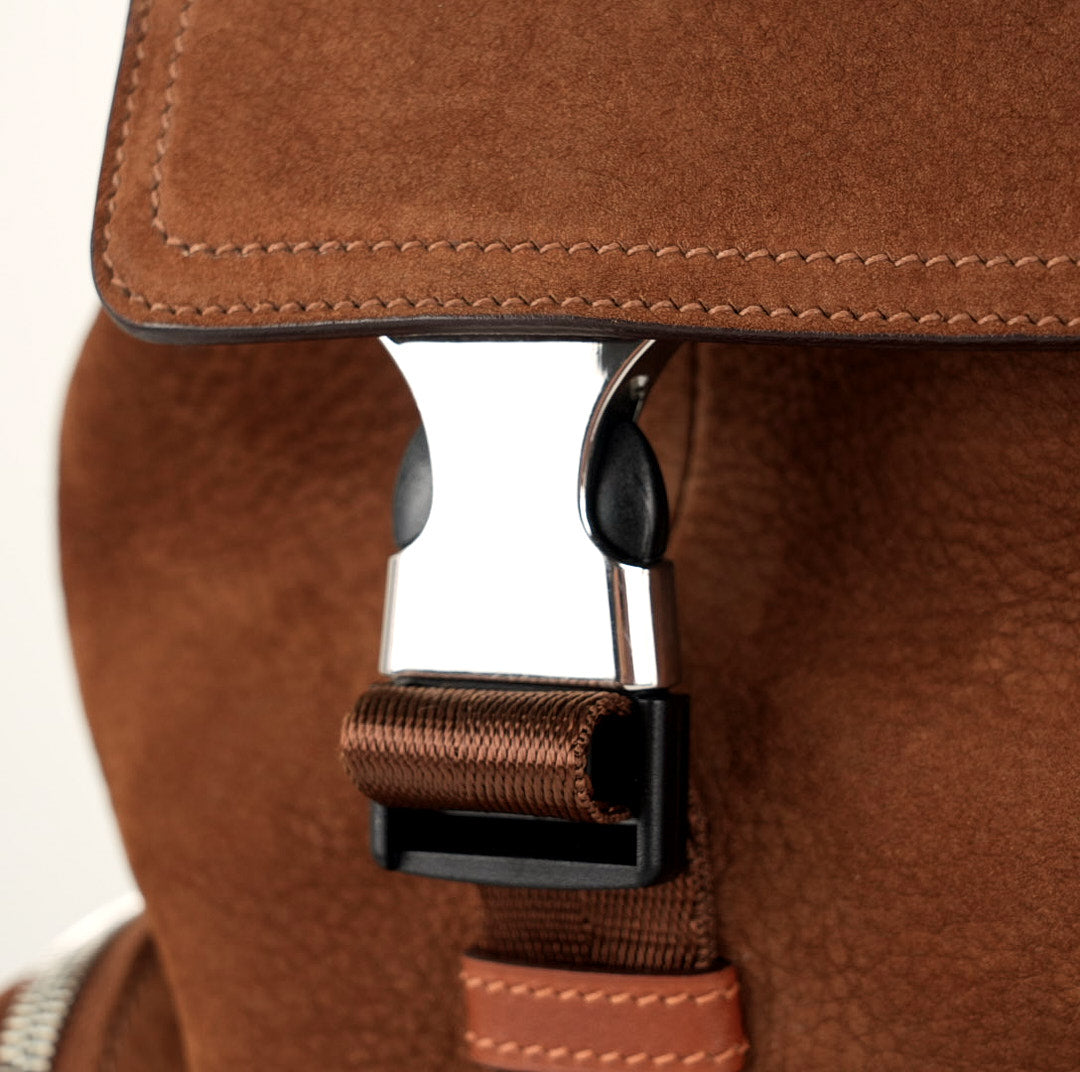 Caramel Sand Full Grain Leather Backpack