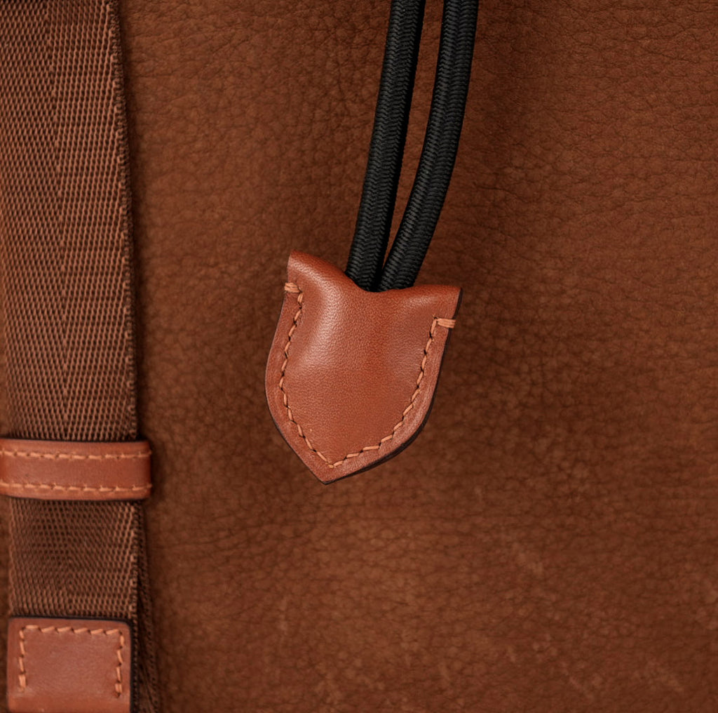 Caramel Sand Full Grain Leather Backpack