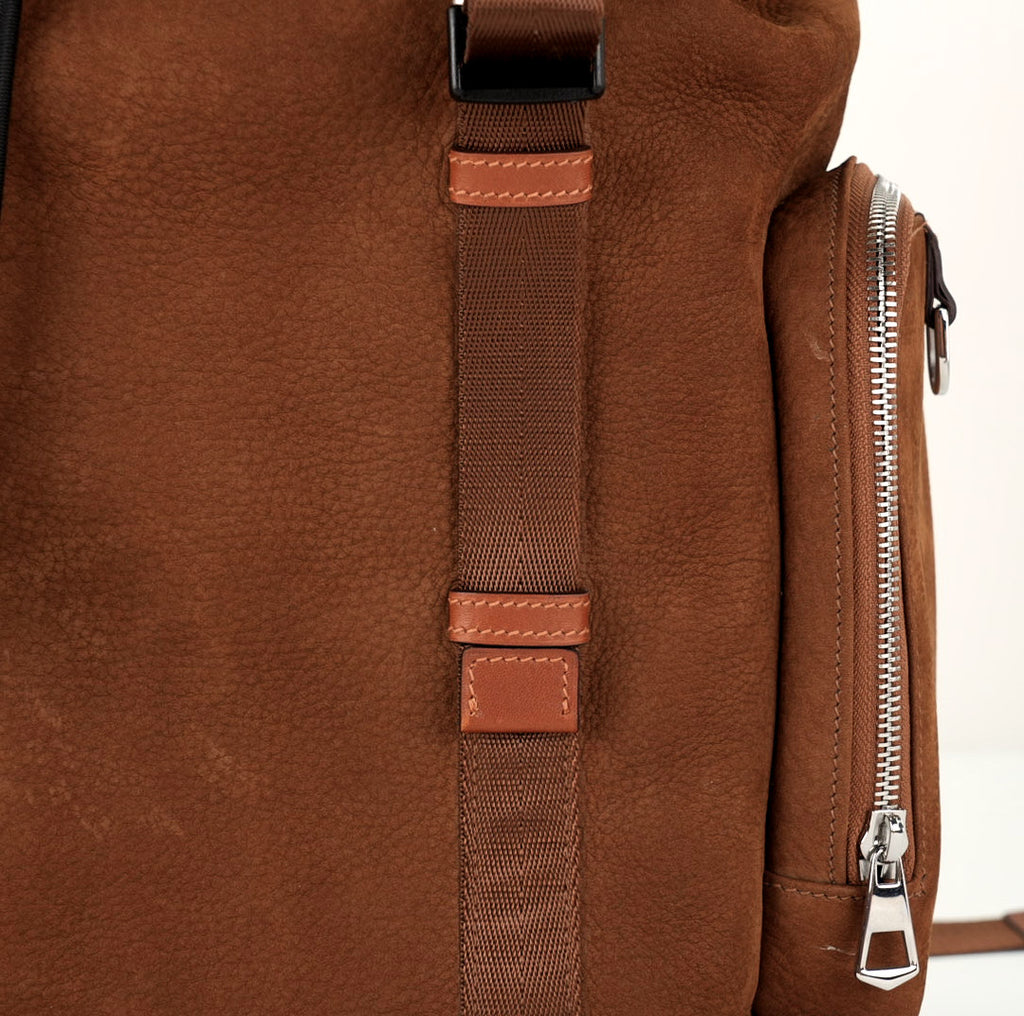 Caramel Sand Full Grain Leather Backpack