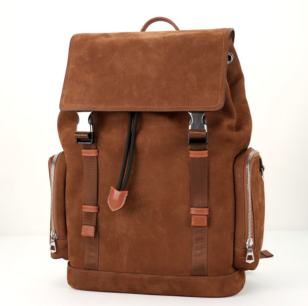Caramel Sand Full Grain Leather Backpack