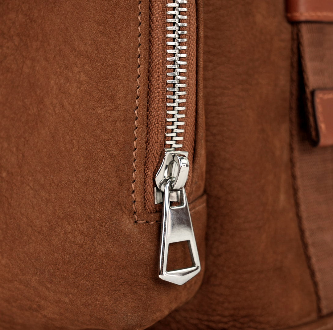 Caramel Sand Full Grain Leather Backpack