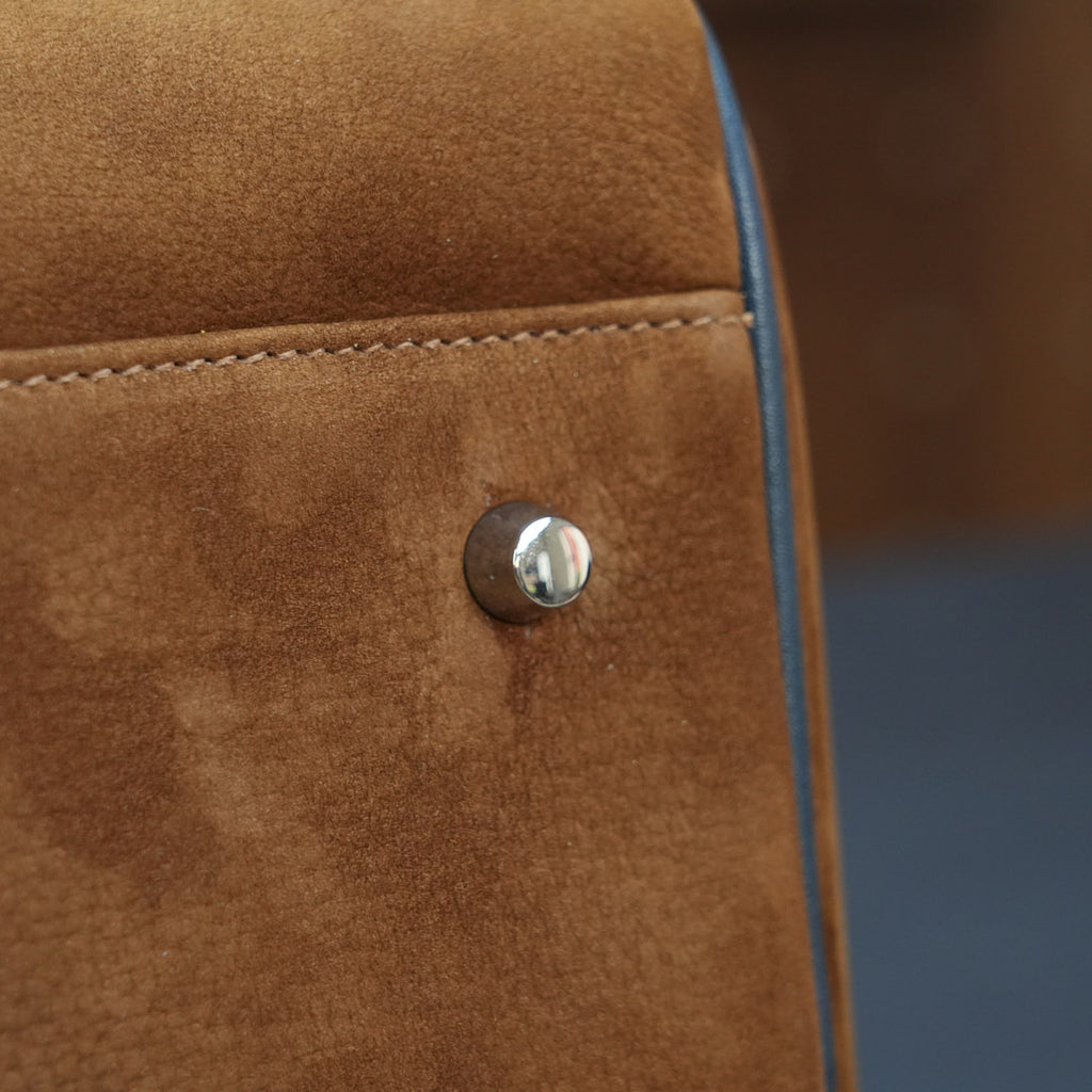 Caramel Sand Full Grain/ Azure Blue Duffel 47 Silver